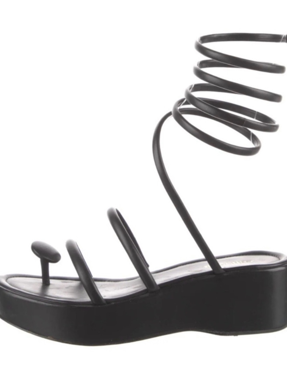 cult gaia Black Spiral Wrap Platform Sandal LIKE NEW